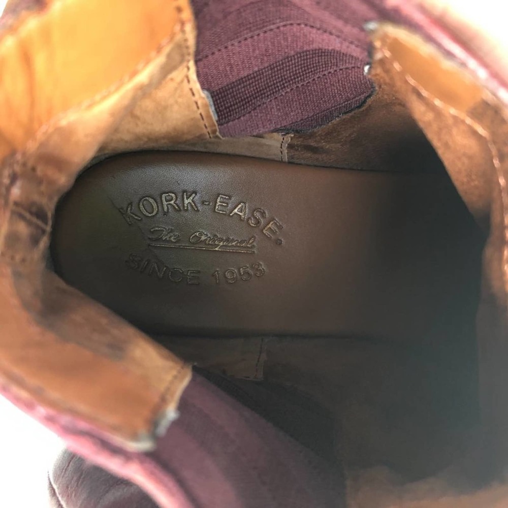 Korkease Mindo Burgundy Leather Heeled Chelsea Ankle Boot 9M - Picture 9 of 13